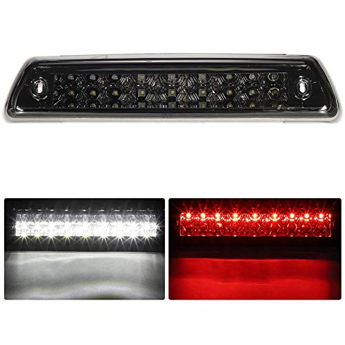 Partsam High Mount Stop Light Replacement for F150 3rd Brake Light LED Third Brake Light 2009-2014 Rear Cab Roof Center Mount Brake Stop Tail Light Cargo Lamp w/T10 Plugs(Chrome Housing Smoke Lens)