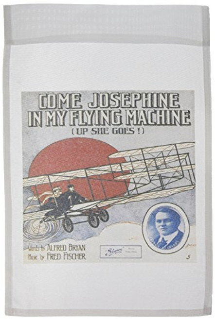 3dRose fl_154828_1 Come Josephine in My Flying Machine Couple Flying in A Plane Song Sheet Cover Garden Flag, 12 by 18-Inch 3dRose fl_154828_1 Come Josephine in My Flying Machine Couple Flying in A Plane Song Sheet Cover Garden Flag, 12 by 18-Inch