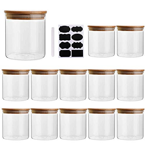 8oz/250ml Clear Glass Food Storage Containers Set Airtight Food Jars with Bamboo Wooden Lids Kitchen Canisters For Sugar, Candy, Cookie, Rice and Spice Jars - Set of 12 8oz/250ml Clear Glass Food Storage Containers Set Airtight Food Jars with Bamboo Wooden Lids Kitchen Canisters For Sugar, Candy, Cookie, Rice and Spice Jars - Set of 12