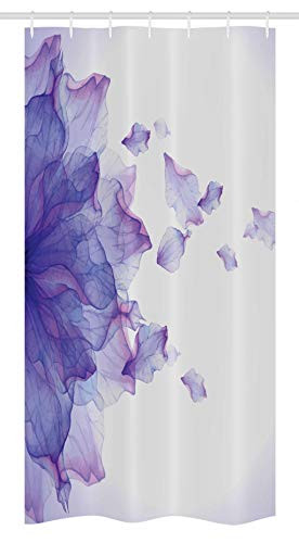 Ambesonne Flower Stall Shower Curtain, Abstract Themed Modern Futuristic Image with Water Like Colored Artwork Print, Fabric Bathroom Decor Set with Hooks, 36 inch X 72 inch, Lilac Pink