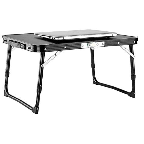 Camp Solutions Foldable Laptop Table, Bed Desk, Breakfast Serving Bed Tray, Sofa Tray with Folding Legs and Inner Storage Space, Portable Mini Picnic Table, Camping Table