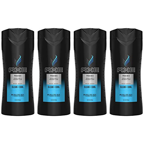 AXE Phoenix Body Wash for Men 16 Fl Oz (Pack of 4) (Packaging may vary)