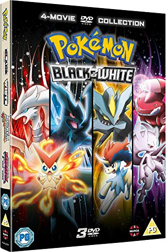 Pokemon Movie 14-16 Collection: Black  and  White (Victini and Zekrom/Victini and Reshiram, Kyurem Vs. The Sword of Justice, Genesect and the Legend Awakened)  DVD
