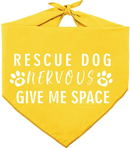 Pawskido Nevous Give Me Some Space Dog Bandana Reversible Triangle Bibs Pet Scarf