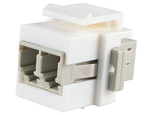 Networx Fiber Optic Keystone Coupler - LC to LC Multimode Duplex - White