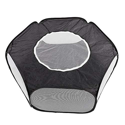 Shanbor Playpen Cat Rabbit Cage Tent Pet Cage Tent, Pet Folding Playpen, Pet Cage Tent Waterproof Cloth Hamsters for Outdoor(Black)