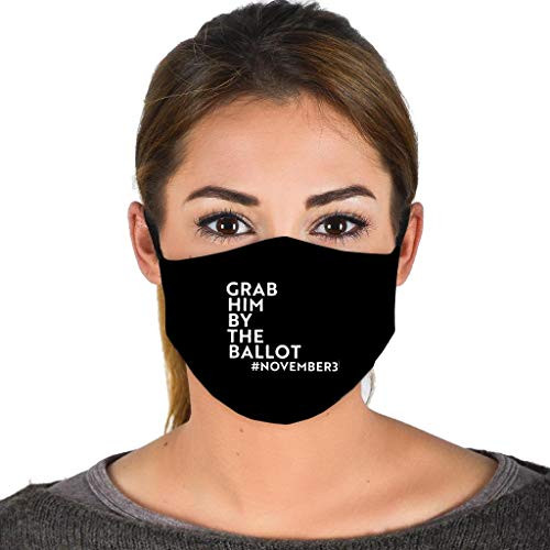 Grab Him by The Ballot-November3-For Family-Fac Face Mask Balaclavas Black