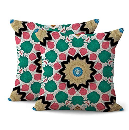 WholesaleSarong Set of 2 Mexican Latino Mozaic Tile Pattern Cushion Cover Patio seat Cushion Covers