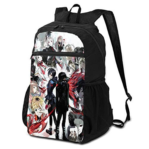Girls Boys Casual Travel Backpack, Anti Dirt Packable Anime Tokyo Ghoul Character Poster School Bags, Cute Storage Bag for Pen Bag Motorcycle School