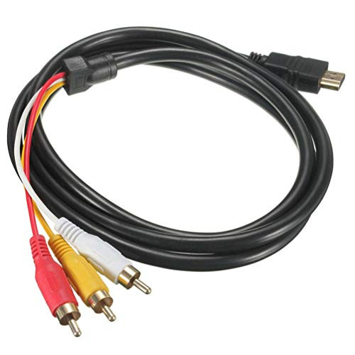 Lapha' 5FT Adapter Cable HDTV HDMI Male to 3 RCA Video Audio Cord Component AV 1080P