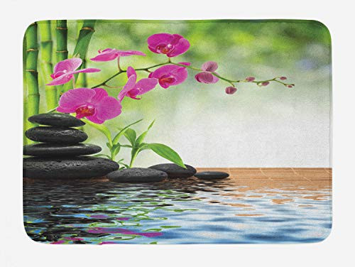 Ambesonne Spa Bath Mat, Composition Bamboo Tree Floor Mat Orchid Stones Wellness Greenery, Plush Bathroom Decor Mat with Non Slip Backing, 29.5 inch X 17.5 inch, Green Dimgray Ambesonne Spa Bath Mat, Composition Bamboo Tree Floor Mat Orchid Stones Wellness Greenery, Plush Bathroom Decor Mat with Non Slip Backing, 29.5 inch X 17.5 inch, Green Dimgray