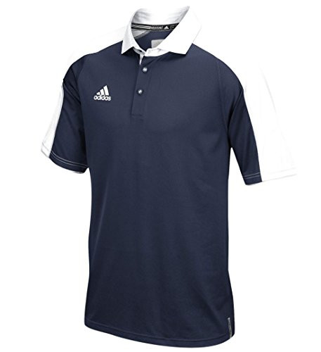adidas Men's Climalite Modern Varsity Polo - Collegiate Navy/White - Large