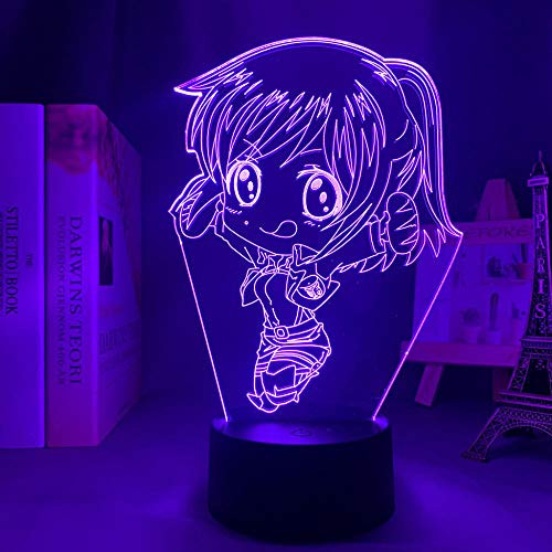 3D Anime Night Light Illusion Ledanime Attack On Titan Lamp Sasha Braus Chibi Light for Bedroom Decor Kids Gift Attack On Titan Sasha Braus-Remote Control 3D Anime Night Light Illusion Ledanime Attack On Titan Lamp Sasha Braus Chibi Light for Bedroom Decor Kids Gift Attack On Titan Sasha Braus-Remote Control