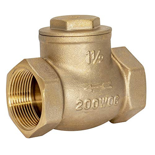 EZ-FLO 20429LF, Brass Swing Check Valve, 1-1/2 inch IPS