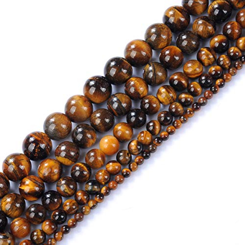 Natural Stone Beads 6mm Yellow Tiger Eye Gemstone Round Loose Beads Crystal Energy Stone Healing Power for Jewelry Making DIY,1 Strand 15 inch Natural Stone Beads 6mm Yellow Tiger Eye Gemstone Round Loose Beads Crystal Energy Stone Healing Power for Jewelry Making DIY,1 Strand 15 inch