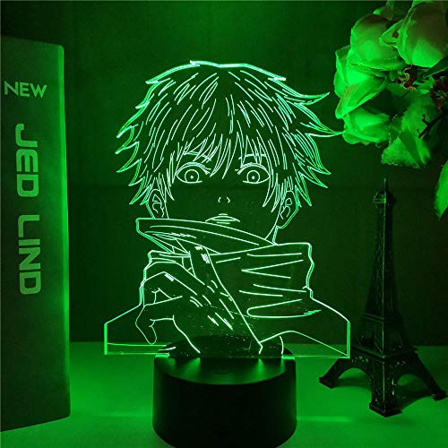 3D Anime LAMP Night Lights Anime Lamp Satoru Gojo Light Jujutsu Kaisen Led Night Light for Birthday Gift Jujutsu Kaisen Nightlight Satoru Gojo Lamp-Remote