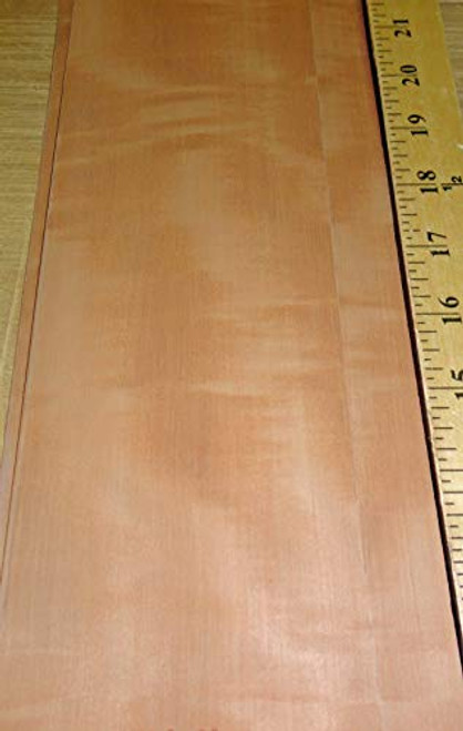 Pearwood figured wood veneer 5 inch x 10 inch with paper backer 1/40 inch thickness sample Pearwood figured wood veneer 5 inch x 10 inch with paper backer 1/40 inch thickness sample