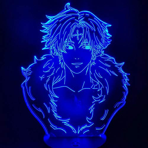3D Illusion Lamp Anime Light Night Light Hunter X Hunter Chrollo Lucilfer 3D Led Illusion Night Lights Led Anime Table Lamp for Christmas Gift Remote