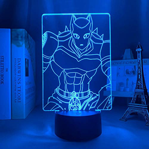 Anime Led Night Light JoJo Bizarre Adventure Kira Yoshikage for Bedroom Decor Light Birthday Gift for Him Manga JoJo 3D Led Lamp-Touch Control