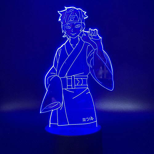 3D Lamp Illusion Lamp Anime Light Naruto Uzumaki Boruto 3D Lamp Action Figure Naruto 3D Night Light Lamp Uzumaki Naruto Son Uzumaki Boruto Led Table Lamp Toys Remote