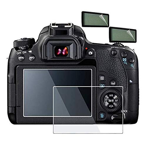 Crystal Clear Screen Protector for Canon EOS 77D Digital Camera, [2pack] Ultra-Thin Screen Tempered Glass Protective Film for Canon EOS 77D / 9000D
