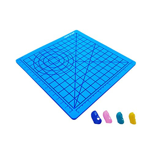 Multi-Purpose 3D Printing Design Silicone Mat Drawing Templates and Stencils for 3D Printing Pen, Perfect 3D Pen Drawing Tools with 4pcs Silicone Finger Protector Caps