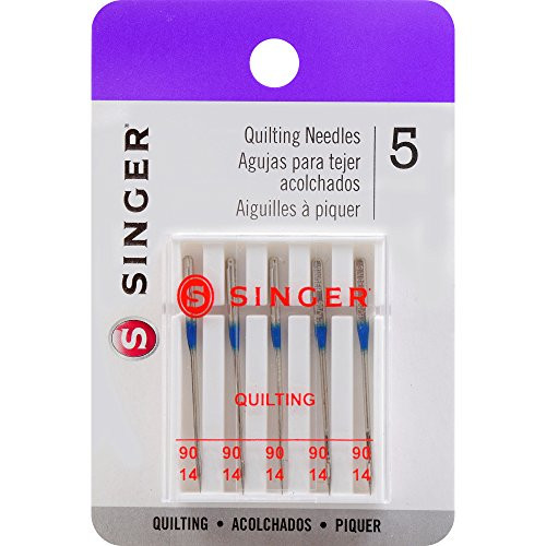 SINGER 04714 Size 90/14 Universal Machine Quilting Needles, 5-Count