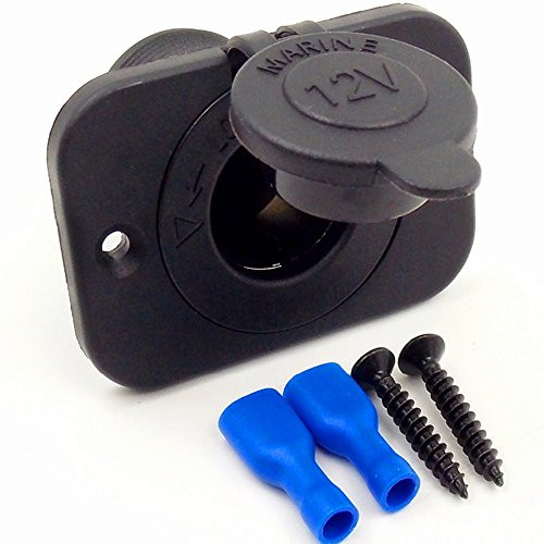 BreaDeep Cigarette Lighter Socket 12V-24V DC Waterproof Marine Grade Power Outlet for Motorcycle Car Boat ATV Rv