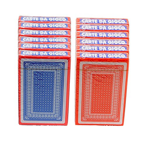 Games 4-Decks Bridge Playing Cards, Plastic Coated, 52 Suited Cards 2 Jokers. (2 Red & 2 Blue Decks)