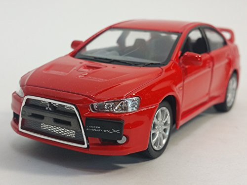 Kinsmart Red 2008 Mitsubishi Lancer Evo Evolution X 1/36 Scale Diecast Car