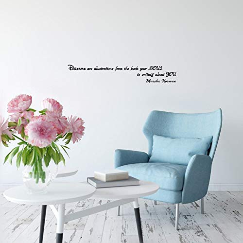 Vinly Art Decal Words Quotes Motivational Wall Sticker Dreams are Illustrations from The Book Your Soul is Writing About You for Bedroom Inspiration