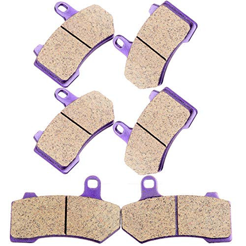 CCIYU Front and Rear Carbon Fiber Brake Pads Motorcycle Motorbike Replacement Brake Pads Fit For 2008 2009 2010 2011 2012 2013 2014 for H-arley-Davidson