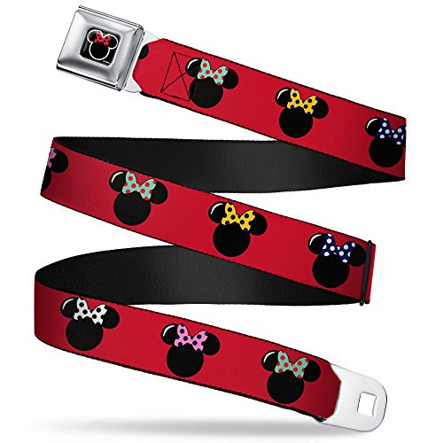 Buckle-Down Belts Buckle-down Seatbelt Minnie Mouse Wdy097 Belt, Multicolor, 1.5 Wide - 32-52 Inches in Length US