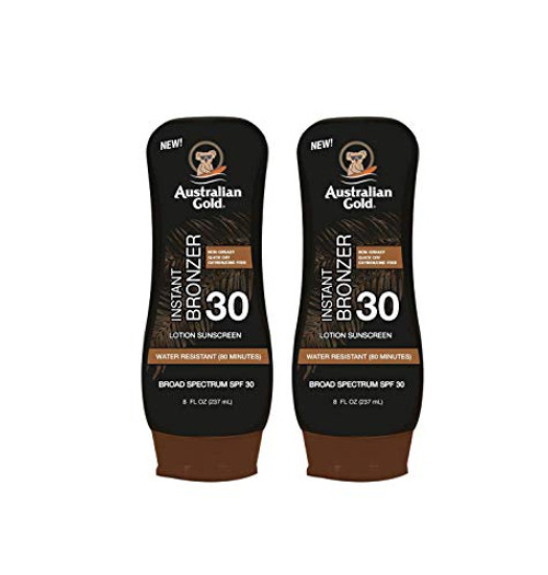 Australian Gold Spf 30 Broad Spectrum Moisture Max Sunscreen Lotion with Kona Bronzers, 8 Ounce (Pack of 2) (2 Pack, Spf 30) Australian Gold Spf 30 Broad Spectrum Moisture Max Sunscreen Lotion with Kona Bronzers, 8 Ounce (Pack of 2) (2 Pack, Spf 30)