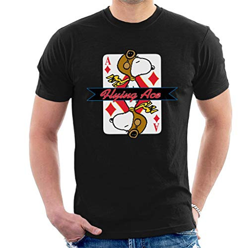 Peanuts Snoopy Flying Ace Men's T-Shirt Black