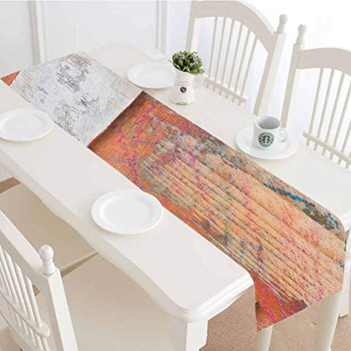 Albert Lindsay Backdrop Letter L Table Runner,Retro Art with Capitalized L Worn Timber Textured Wooden Writing Elements Image Tabletop Collection for Party Event Decorations,12x48 Inch,Multicolor Albert Lindsay Backdrop Letter L Table Runner,Retro Art with Capitalized L Worn Timber Textured Wooden Writing Elements Image Tabletop Collection for Party Event Decorations,12x48 Inch,Multicolor