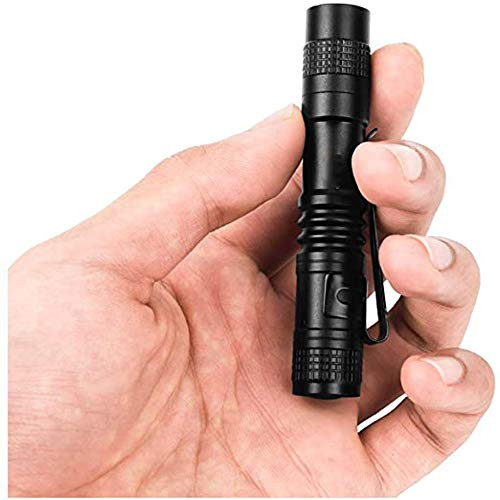 Lesrly-Cycle Super Small Mini Flashlight, AAA XPE-R3 100 Lumens Ultra Bright, LED Pen Light Pocket Clip Tactical Torch Lamp, for Camping Outdoor