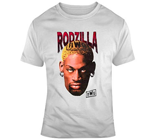 Dennis Rodman Rodzilla Basketball Wrestling Legend T Shirt L White