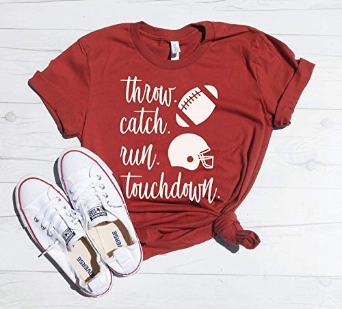 Throw Catch Run Touchdown - Cute Football Shirt - Football Game Shirt - Mom Football Shirt - Game Day T-Shirt - Sunday Football Shirt Superbowl Throw Catch Run Touchdown - Cute Football Shirt - Football Game Shirt - Mom Football Shirt - Game Day T-Shirt - Sunday Football Shirt Superbowl