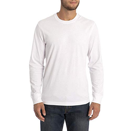 Eddie Bauer Men's Solid Color Long Sleeve Tee - White Large