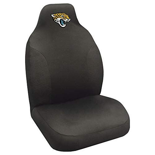 FANMATS NFL Jacksonville Jaguars Embroidered Seat Cover, Black, 20 inchx48 inch