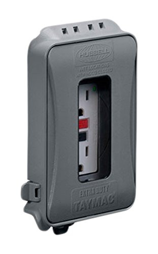TayMac ML500G 1-Gang Horizontal/Vertical Mount Weatherproof Expandable Low Profile Extra Duty While in Use Cover, Gray