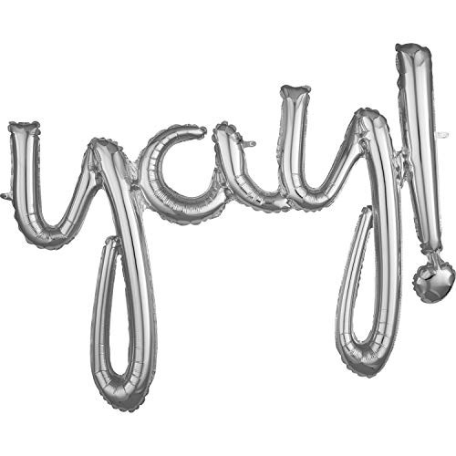 Anagram International 3669311 Phrase Yay Party Balloon 35" SILVER