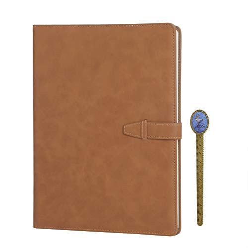 Clobeau Lockable Diary,Lockable Journal Notebook Diary Travel Book A5 Notebook with Lock Memo Secret Diary Writing Journal Sketchbook Notepad Daybook Memorybook Journal Password Notebook (Brown(B5))