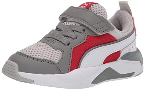 PUMA unisex child X-ray Sneaker, Gray Violet-puma White-ultra Gray-high Risk Red, 2 Little Kid US