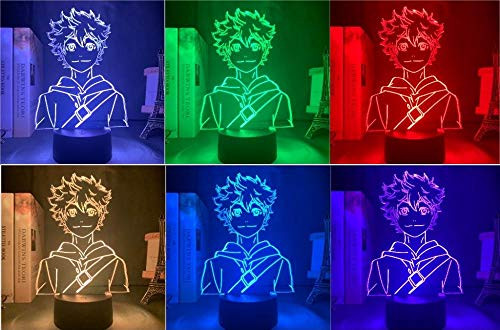 3D Night Light Illusion Lamps Anime Haikyuu Hinata Shoyo Kageyama Tobio Sugawara Koushi Tanaka Figure Led Anime Lamps for Children Bedroom Dec 3D Night Light HYKK