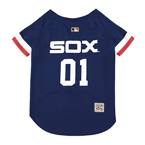 MLB Chicago White SOX Retro Jersey for Dogs  and  Cats, Medium. - Best Pet Jersey