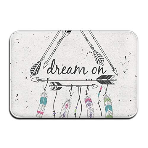 Bath Rugs and Mats Boho Style Arrows Triangle Shape Dream Hand Writing Feathers Non-Slip Absorbent Bathroom Kitchen Runner Floor Mat Carpet 29.5 inch X 17.5 inch Bath Rugs and Mats Boho Style Arrows Triangle Shape Dream Hand Writing Feathers Non-Slip Absorbent Bathroom Kitchen Runner Floor Mat Carpet 29.5 inch X 17.5 inch