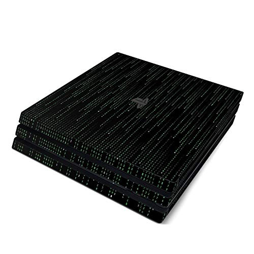 Matrix Style Code Full Faceplates Skin Decal Wrap with 2 Piece Lightbar Decals for Playstation 4 Pro