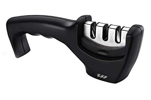 Knife Sharpener - 3 stage kitchen knife sharpening tool, sharpens and restores dull knives Knife Sharpener - 3 stage kitchen knife sharpening tool, sharpens and restores dull knives